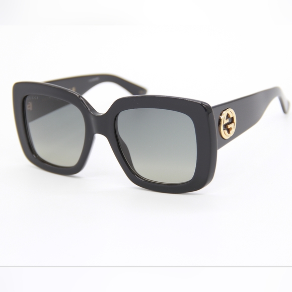 NEW GUCCI GG0141SN 001 WOMEN’S BLACK SUNGLASSES - Picture 2 of 15